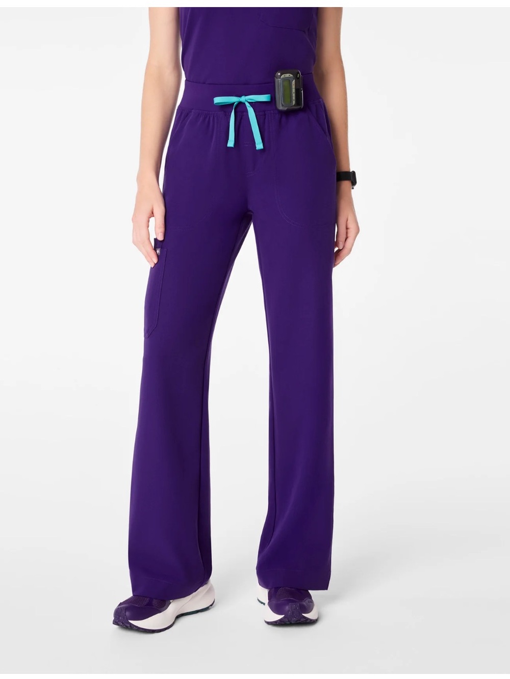 FIGS Isabel high rise wide leg Pant in Purple